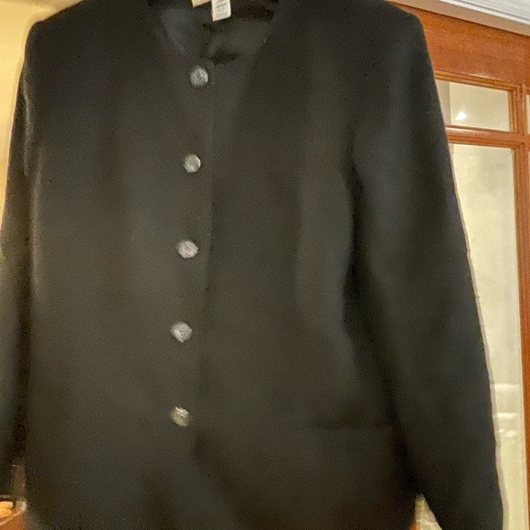 Rena Rowan Jackets & Blazers - Vintage Rena Rowan Black Simple Neckline Top size 20
